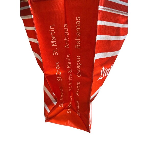 Little Switzerland Vintage 1980’s Red White Stripe Beach Shoulder Bag Nautical - Picture 8 of 8